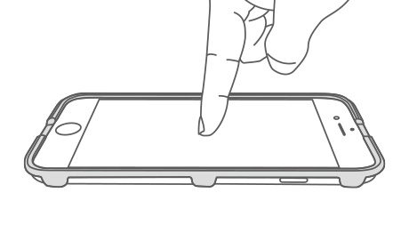 用手指轻按保护膜中间部位，使其自动吸附于屏幕上。,9.7英寸iPad Pro平板膜，高清钢化玻璃膜