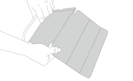 顶开两个扣位后，平板即可取出。,iPad Air2保护壳，优触系列